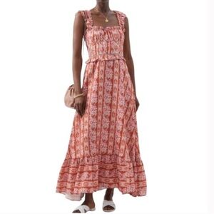 House of Harlow 1960 Pink & White Printed Maxi Dress